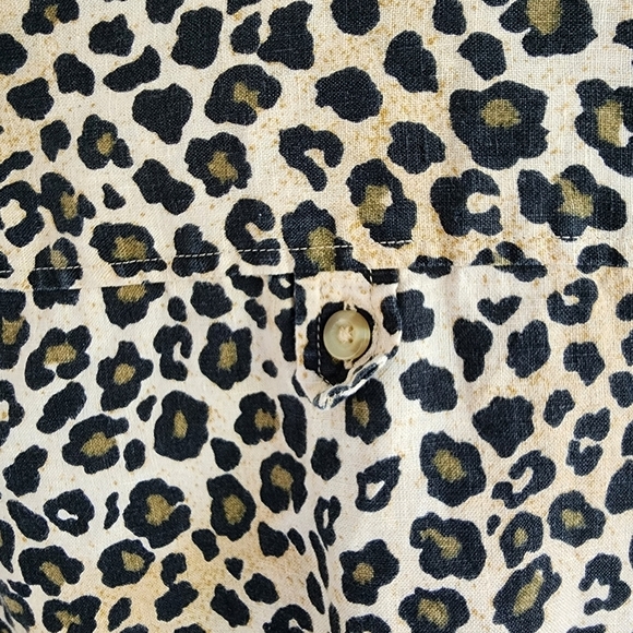 Jones New York Sport Petites Leopard Print Button Down with 3/4 sleeves sz PM - Picture 8 of 9